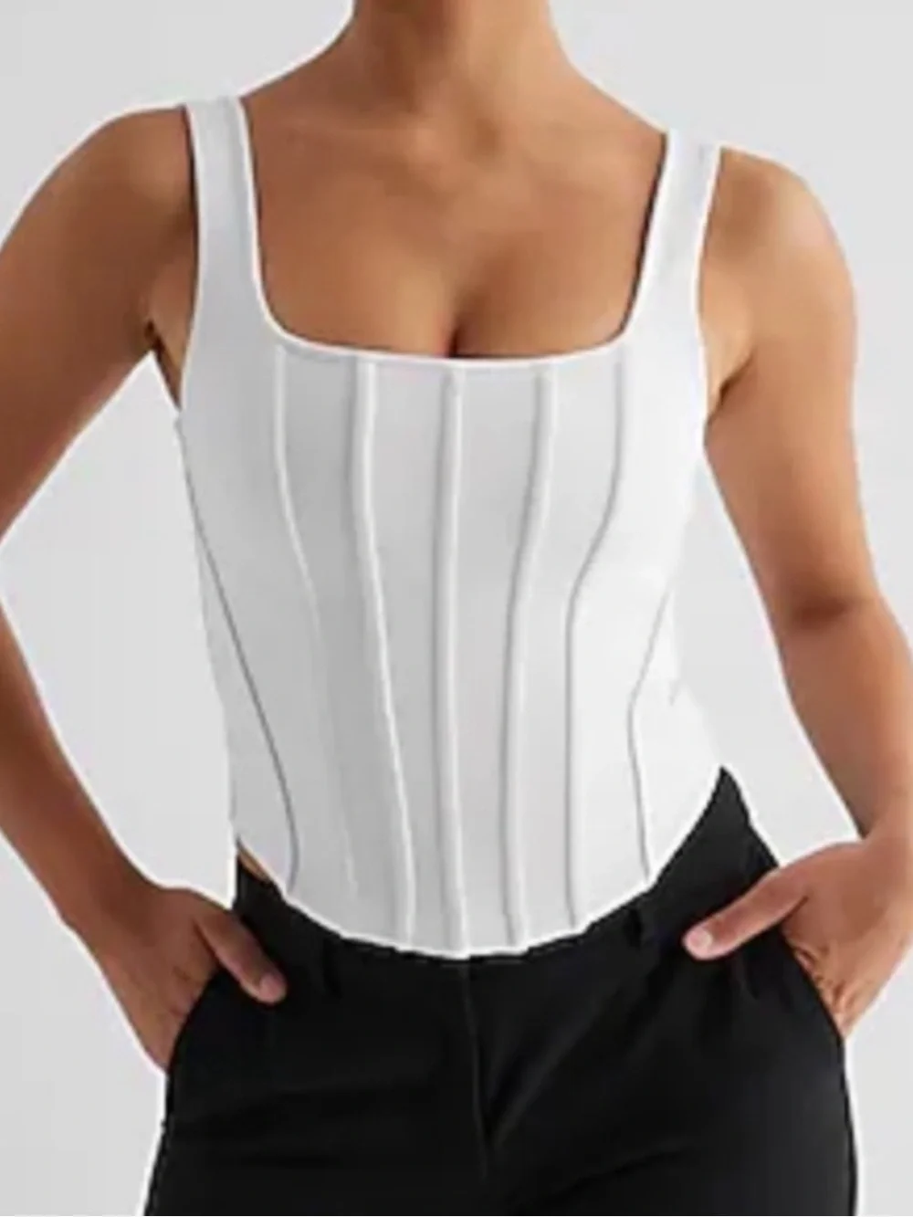 Corset tank top body contour bodice slimming effect Medium